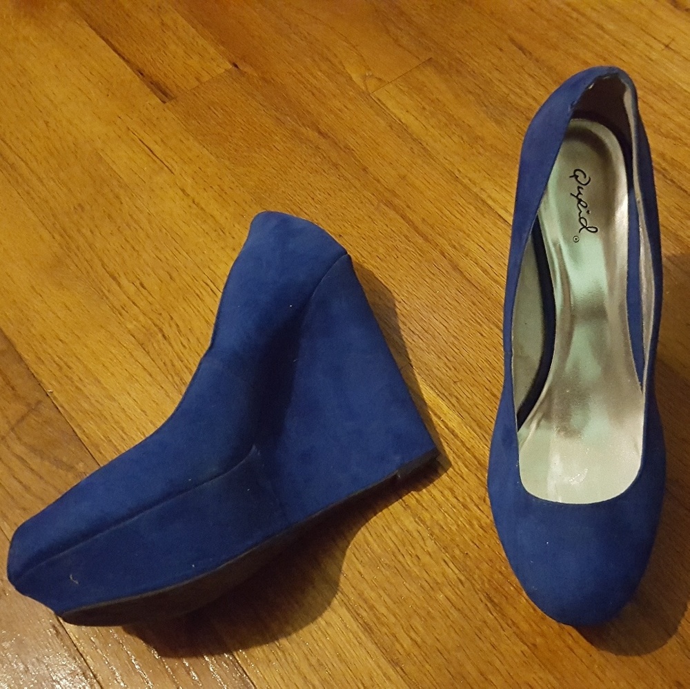 Cobalt blue wedges